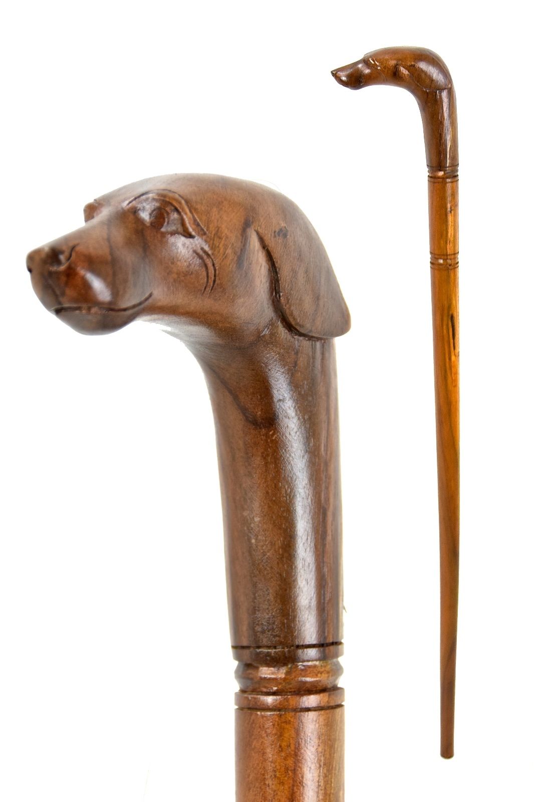 Dog wooden walking stick / cane – Hand carved from hardwood4