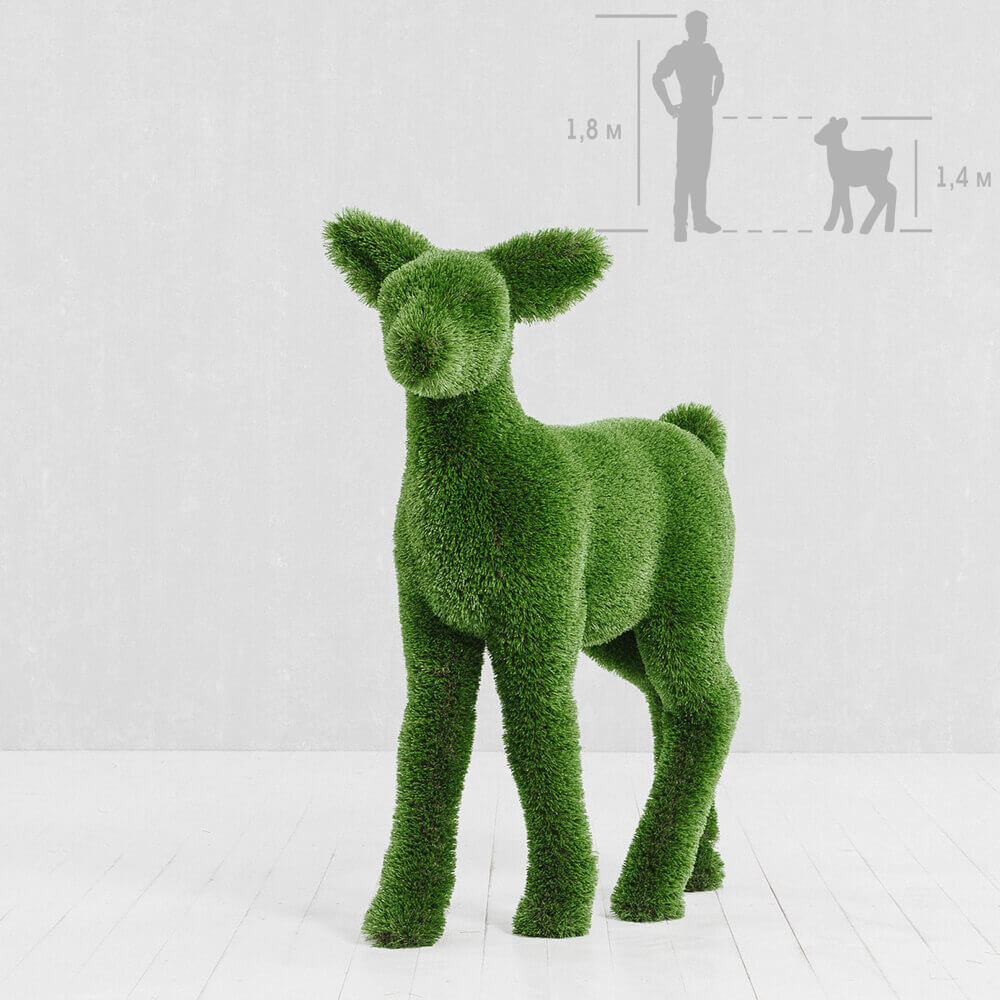 gartenfigur-hirschkalb-topiary-gfk-kunstrasen-henno