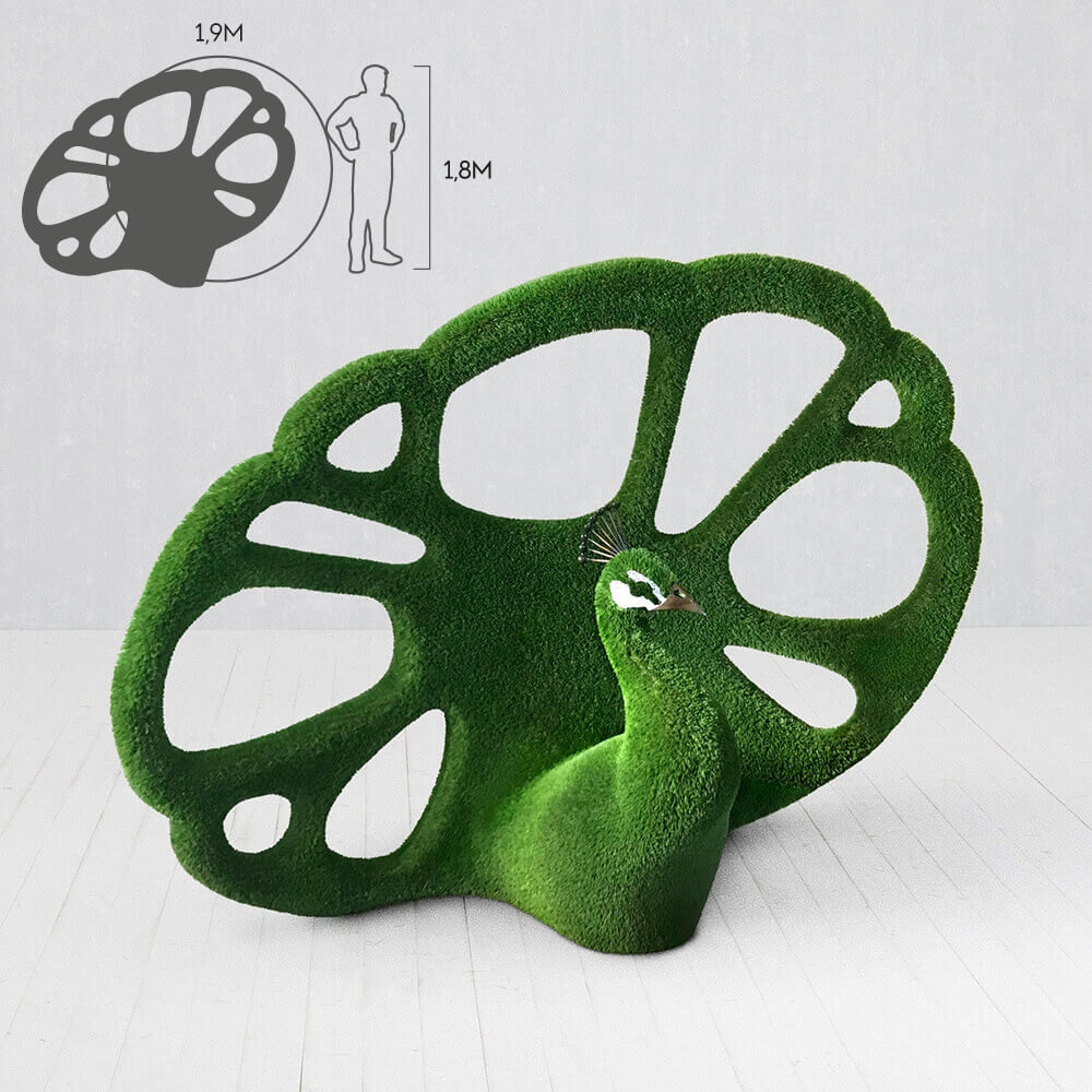 grosse-pfauen-skulptur-topiary-gfk-kunstrasen-pavo