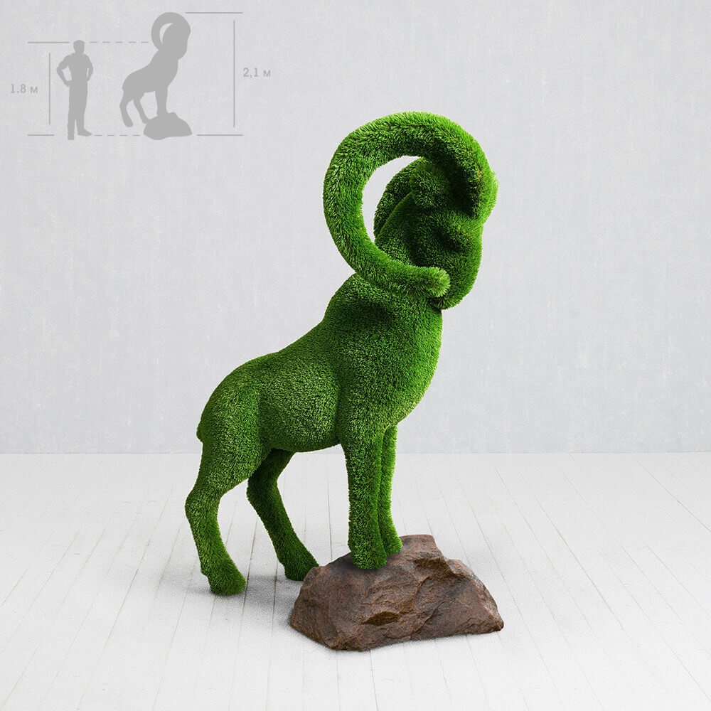 grosse-steinbock-gartenfigur-topiary-gfk-kunstrasen-wilko